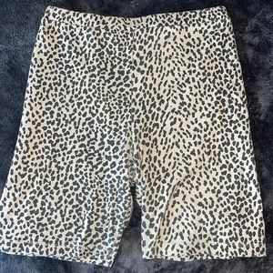 Cheetah Print Bike Shorts